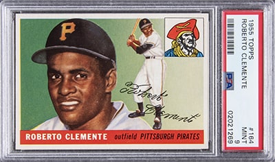 Rank 8: 1955 Topps Roberto Clemente PSA 9