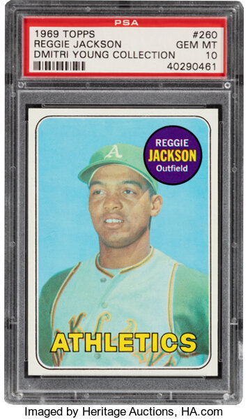 Rank 10: 1969 Topps Reggie Jackson PSA 10